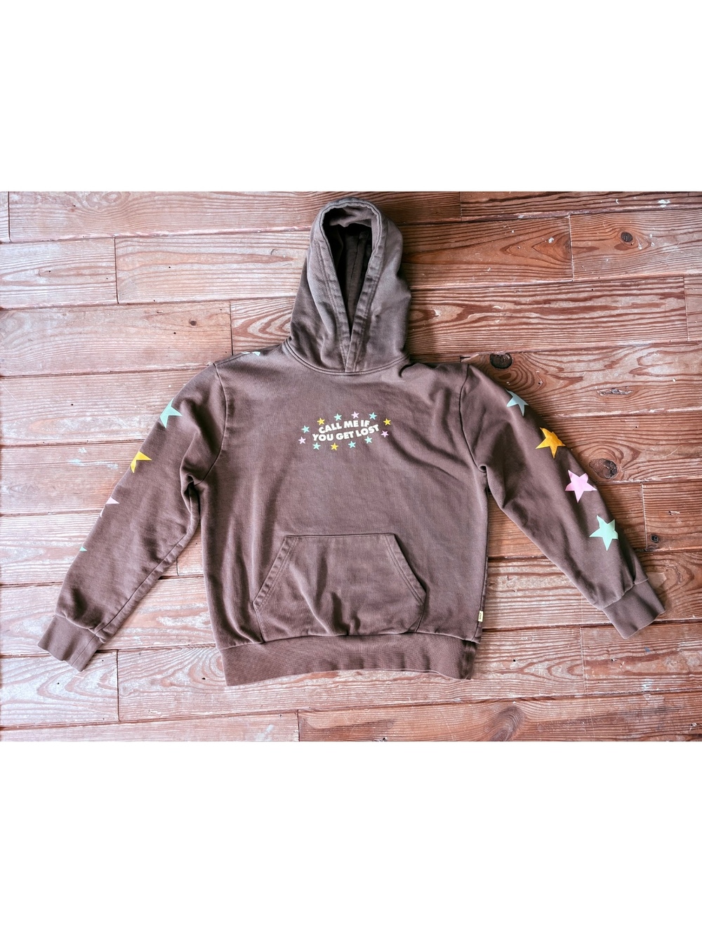 GOLF Wang Call Me If You Get Lost Brown Star Hoodie Men’s M